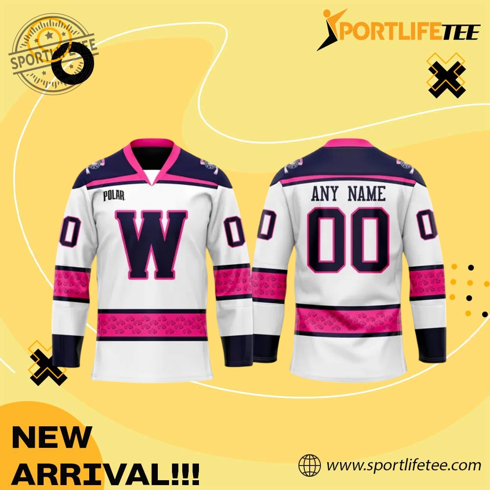 Worcester Railers Pink In The Rink 2026 Hockey Jersey