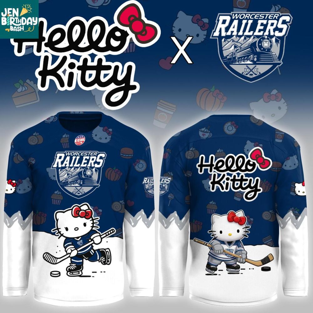 Worcester Railers X Hello Kitty Night 2026 Hockey Jersey