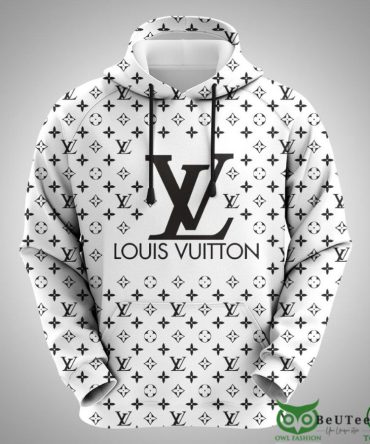 Luxury Louis Vuitton White Monogram Hoodie