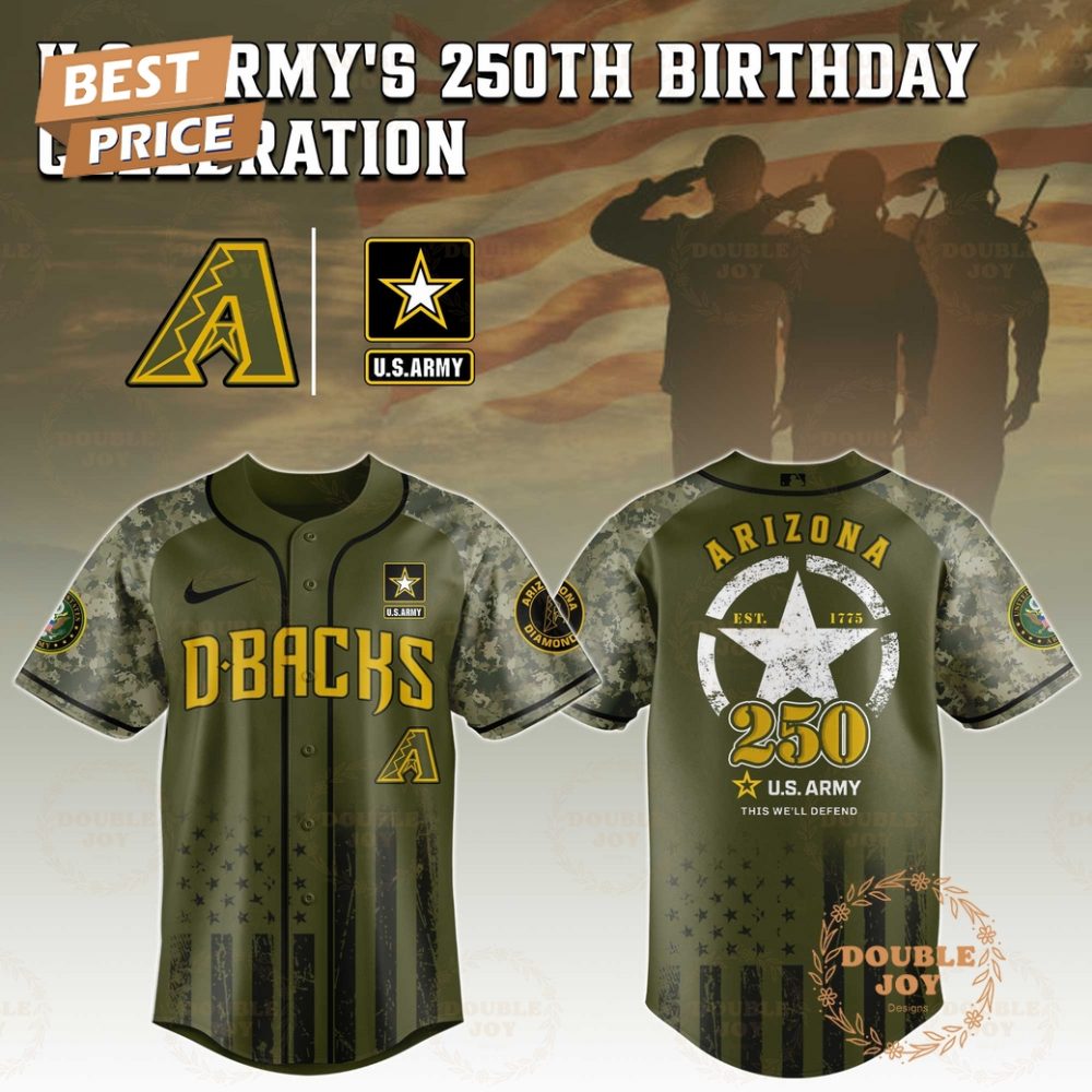Arizona Diamondbacks U.S. Army'S 250Th Limited Edition Baseball Jersey