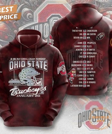 Atlanta 2025 National Championship Ncaa Ohio State Buckeyes January 20 Hoodie