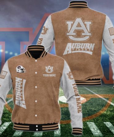 Auburn Tigers Baseball Jacket Custom Your Name, Sport Jacket, Football Fan Gifts Ehivm-53488