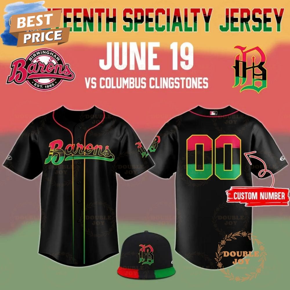 Birmingham Barons Juneteenth Specialty Day Custom Name 2025 Baseball Jersey