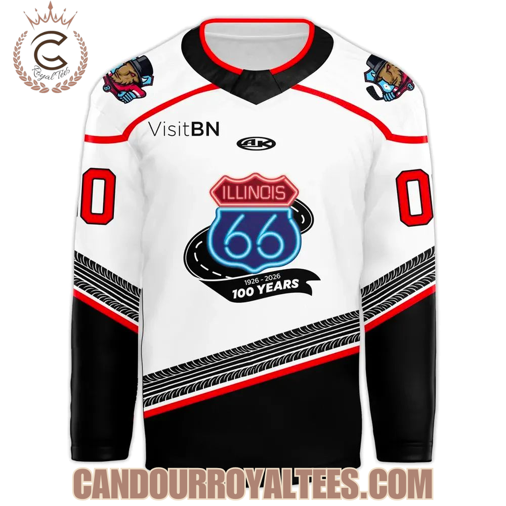 Bloomington Bison Honoring The Centennial Of Route 66 Jersey - Image 2