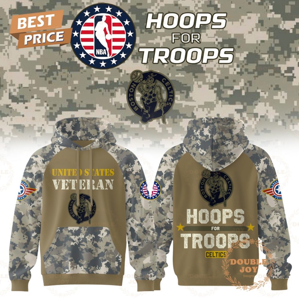 Boston Celtics Nba X Hoops For Troops 2025 Hoodie