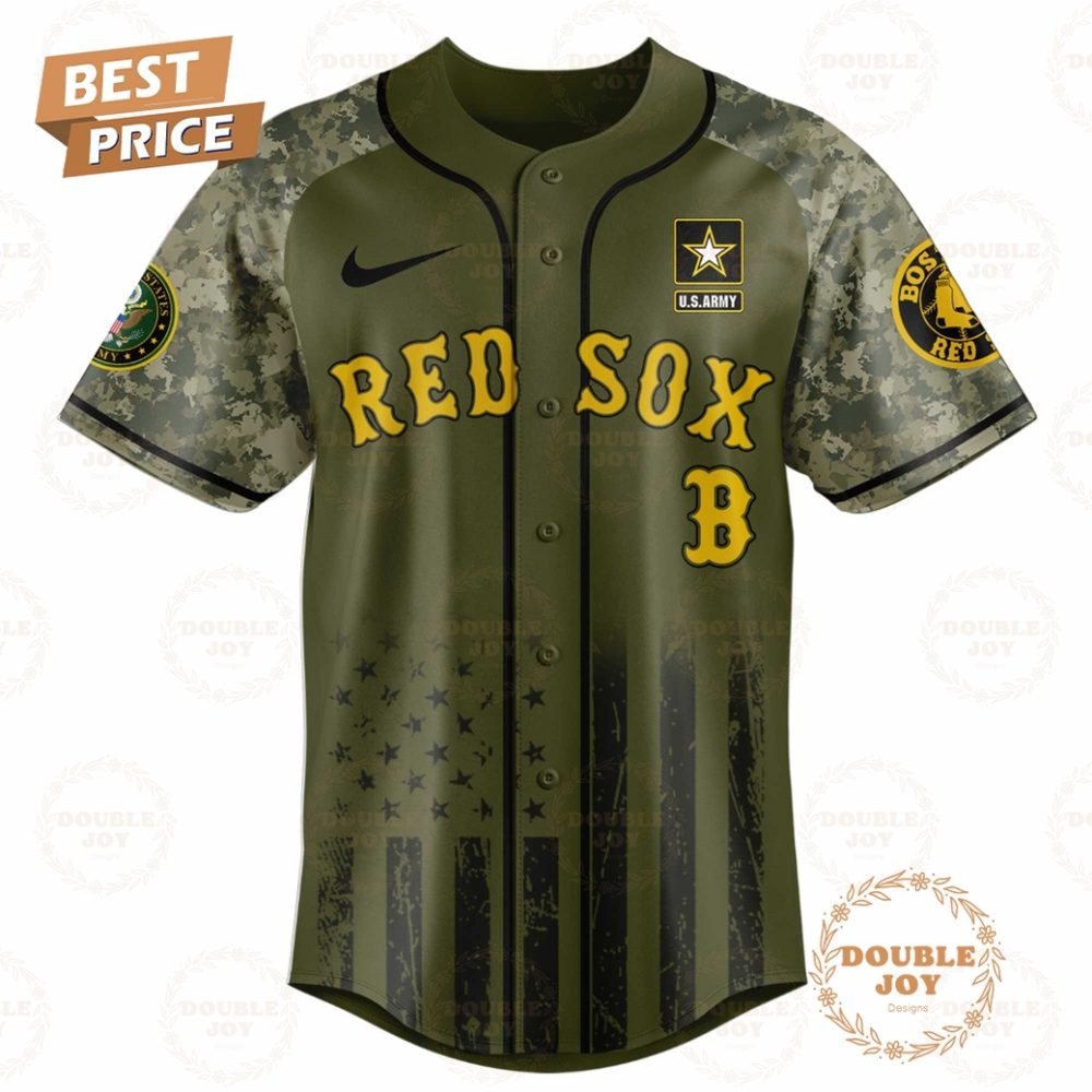Boston Red Sox U.S. Army'S 250Th Limited Edition Baseball Jersey - Image 2