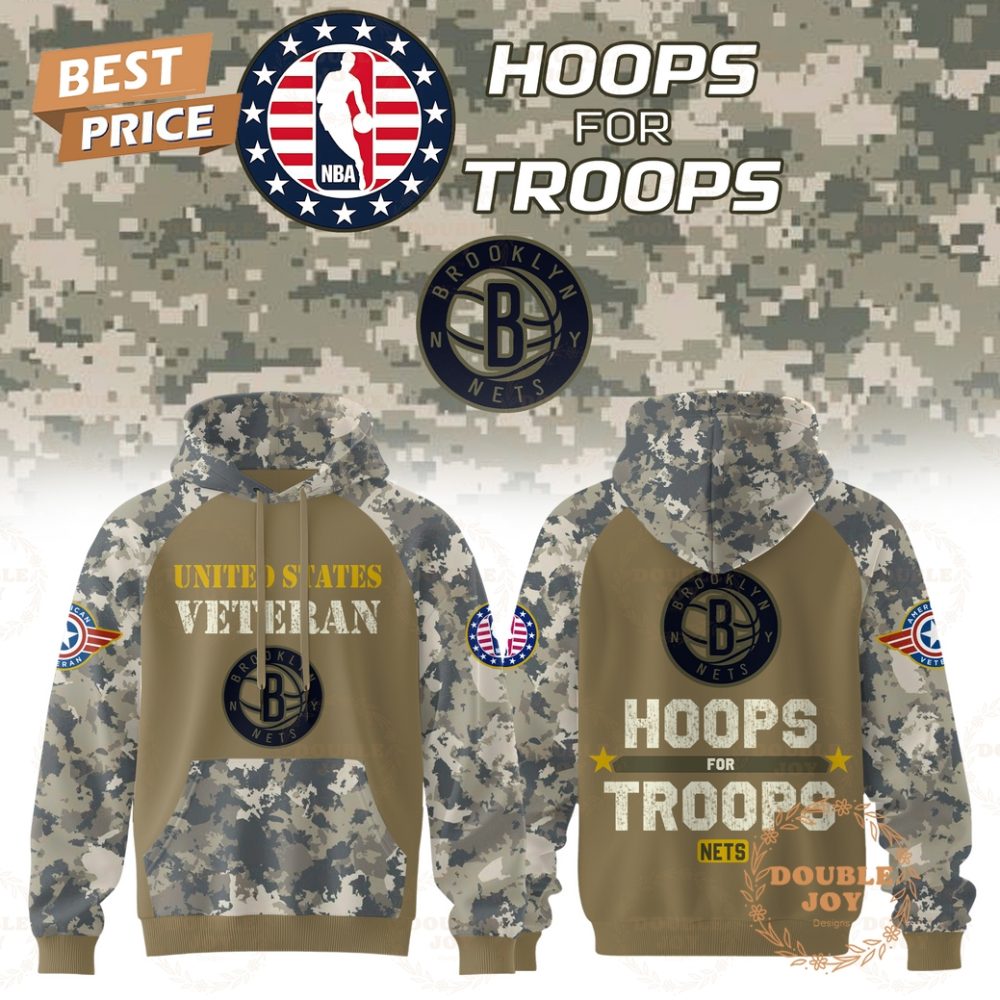 Brooklyn Nets Nba X Hoops For Troops 2025 Hoodie