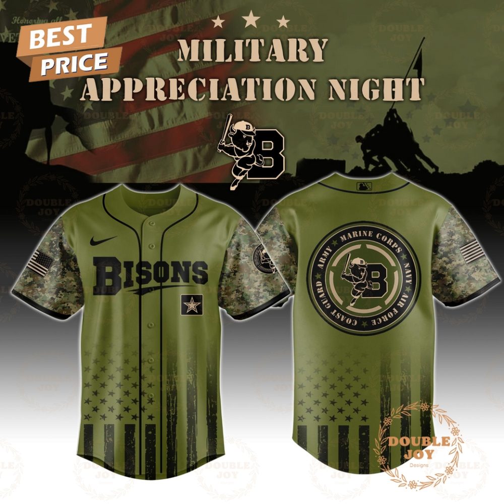 Buffalo Bisons Military Appreciation Night 2025 Special Edition Baseball Jersey