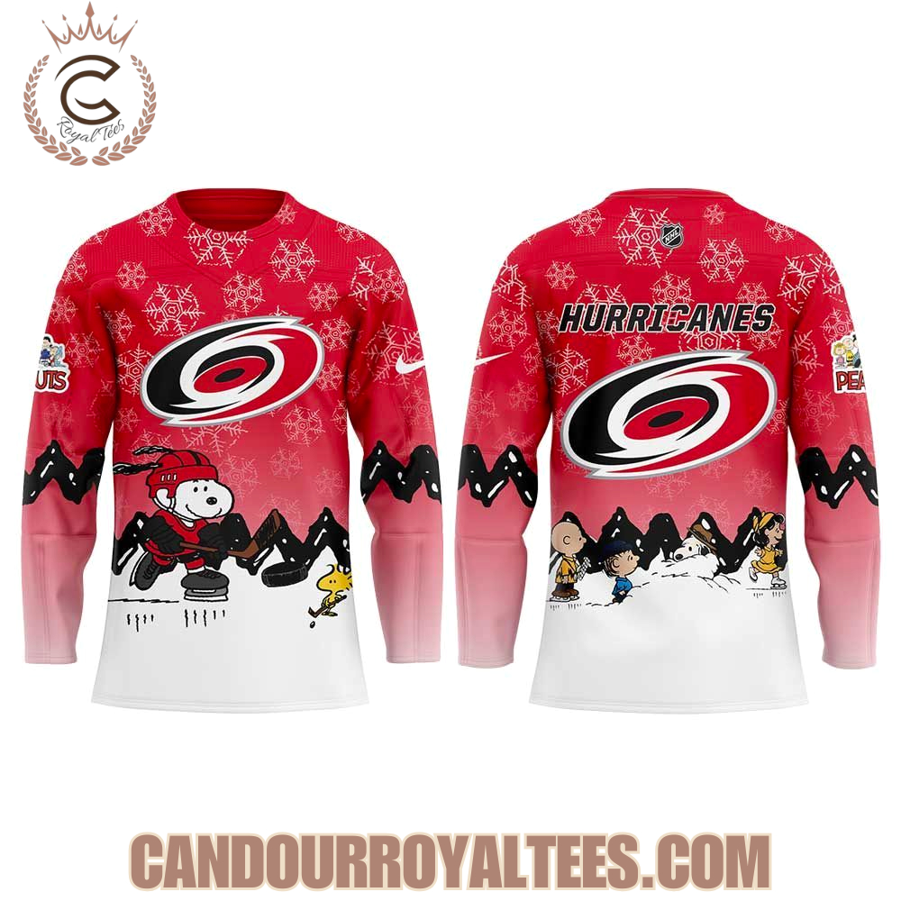 Carolina Hurricanes X Snoopy And Peanuts Hockey Jersey - Image 2