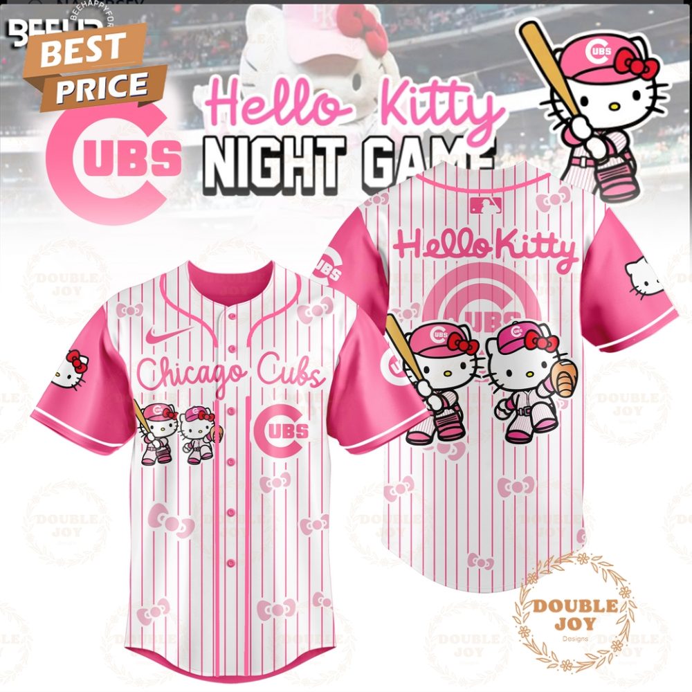 Chicago Cubs 2025 Hello Kitty Night Game Limited Edition Baseball Jersey