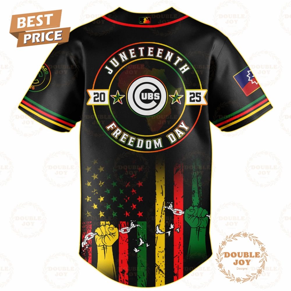 Chicago Cubs Juneteenth Freedom Day 2025 Special Edition Baseball Jersey - Image 3