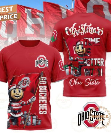 Christmas Time Is Better With Ohio State Buckeyes T-Shirt, Hoodie
