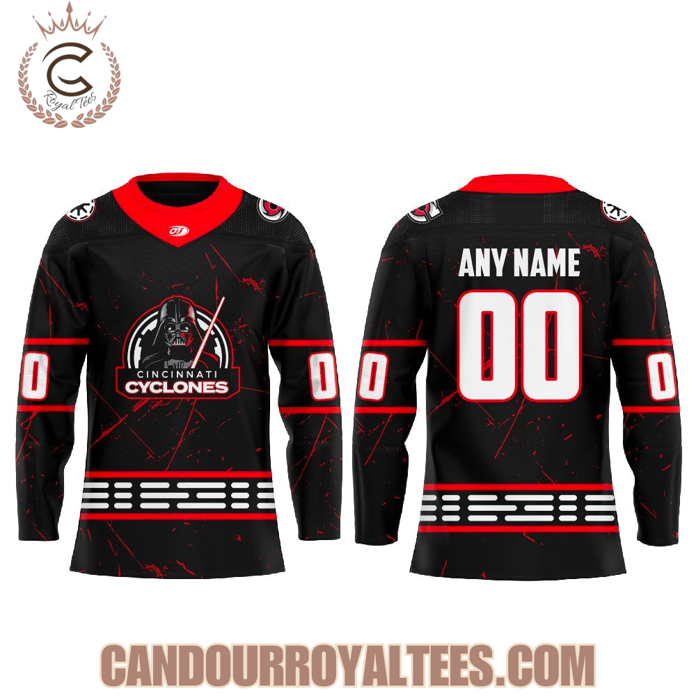 Cincinnati Cyclones Star Wars Night Darth Vader Hockey Jersey - Image 2