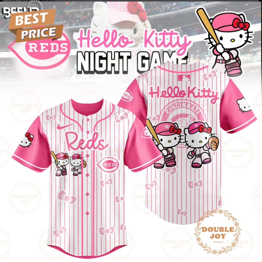 Cincinnati Reds 2025 Hello Kitty Night Game Limited Edition Baseball Jersey