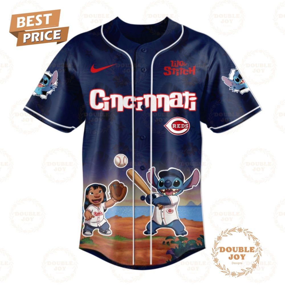 Cincinnati Reds 2025 Lilo And Stitch 626 Special Edition Baseball Jersey - Image 2