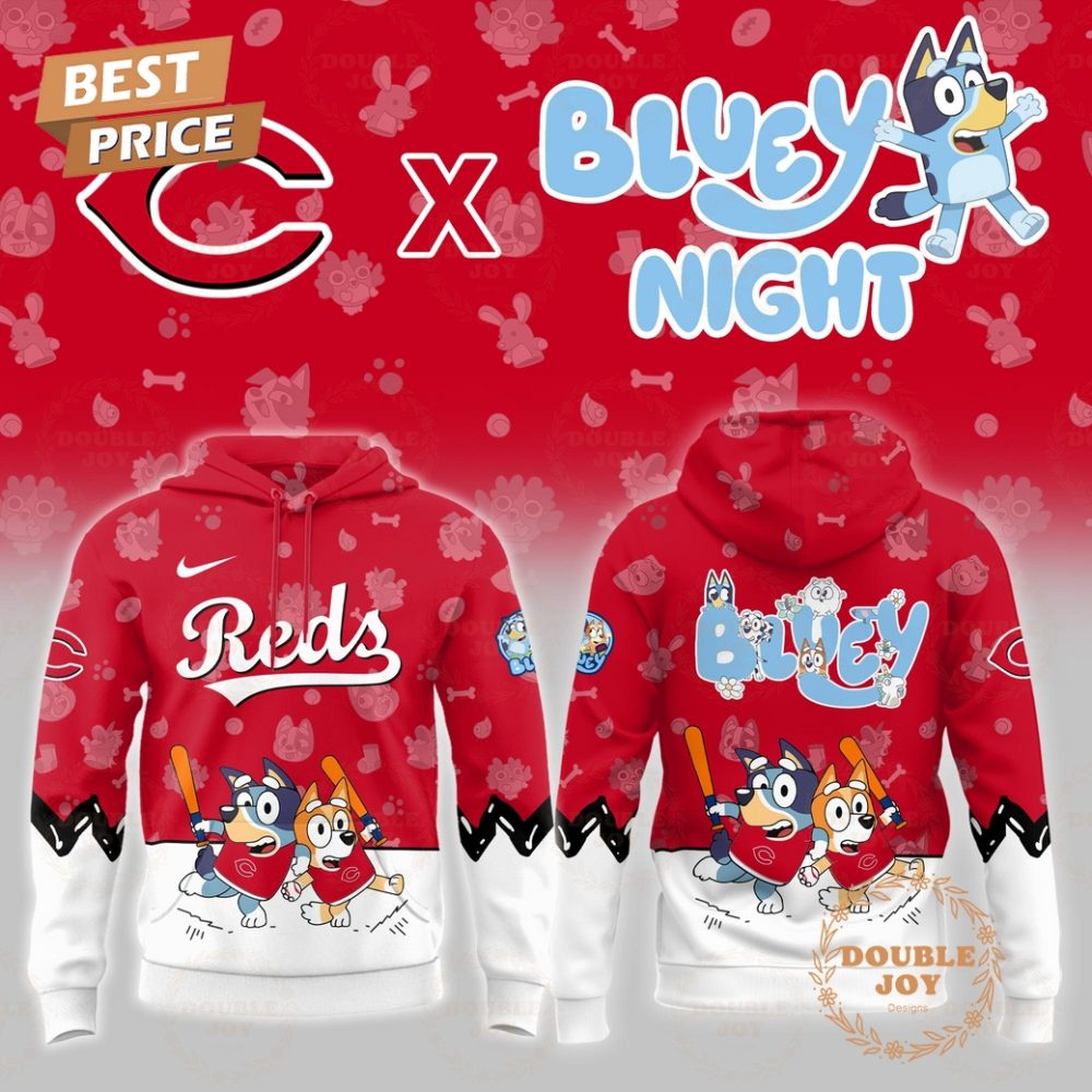 Cincinnati Reds Bluey Night 2025 Limited Edition Hoodie