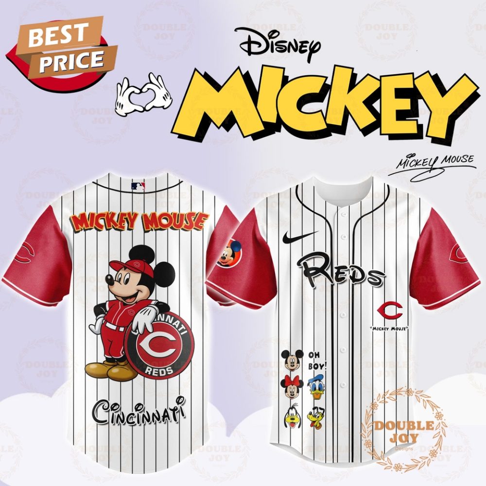 Cincinnati Reds Disney Mickey Mouse 2025 Limited Edition Baseball Jersey