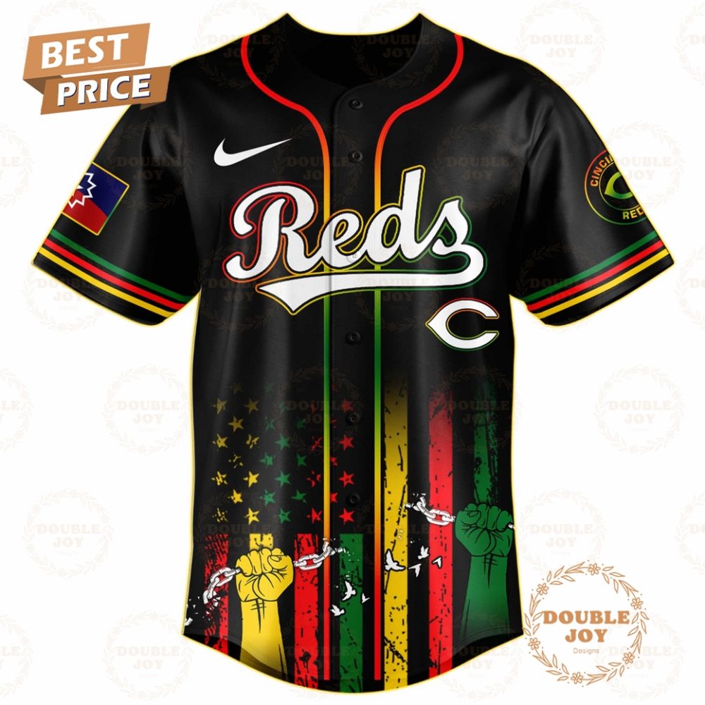 Cincinnati Reds Juneteenth Freedom Day 2025 Special Edition Baseball Jersey - Image 2