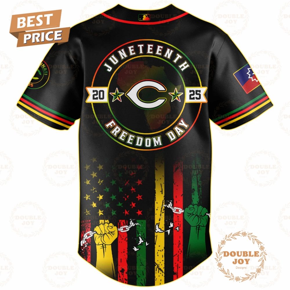 Cincinnati Reds Juneteenth Freedom Day 2025 Special Edition Baseball Jersey - Image 3
