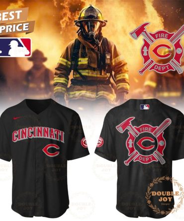 Cincinnati Reds Mlb 2025 Firefighter Appreciation Night Baseball Jersey