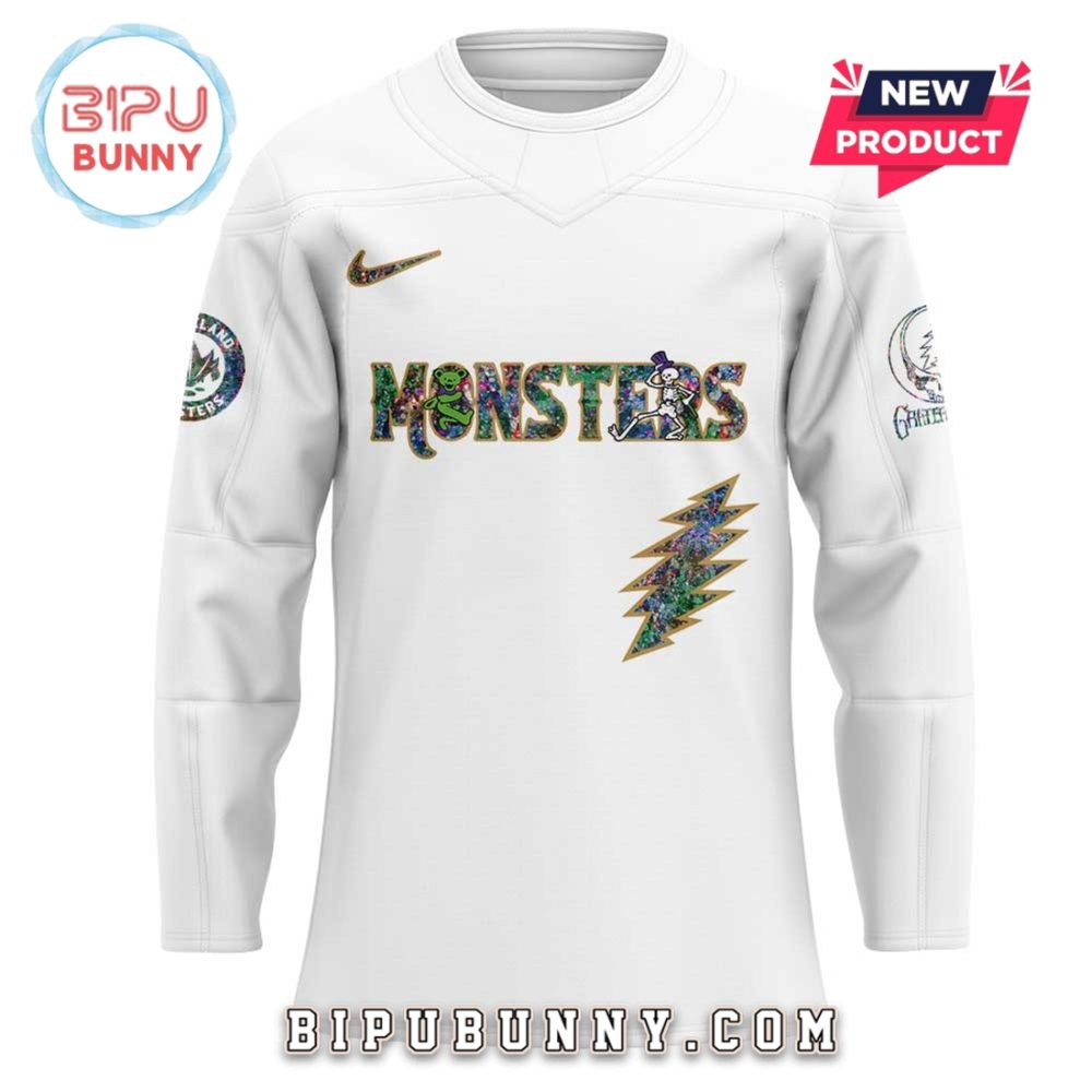 Cleveland Monsters Grateful Dead Night Hockey Jersey - Image 2
