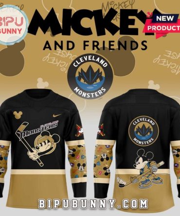 Cleveland Monsters Mickey &Amp; Friends Hockey Jersey