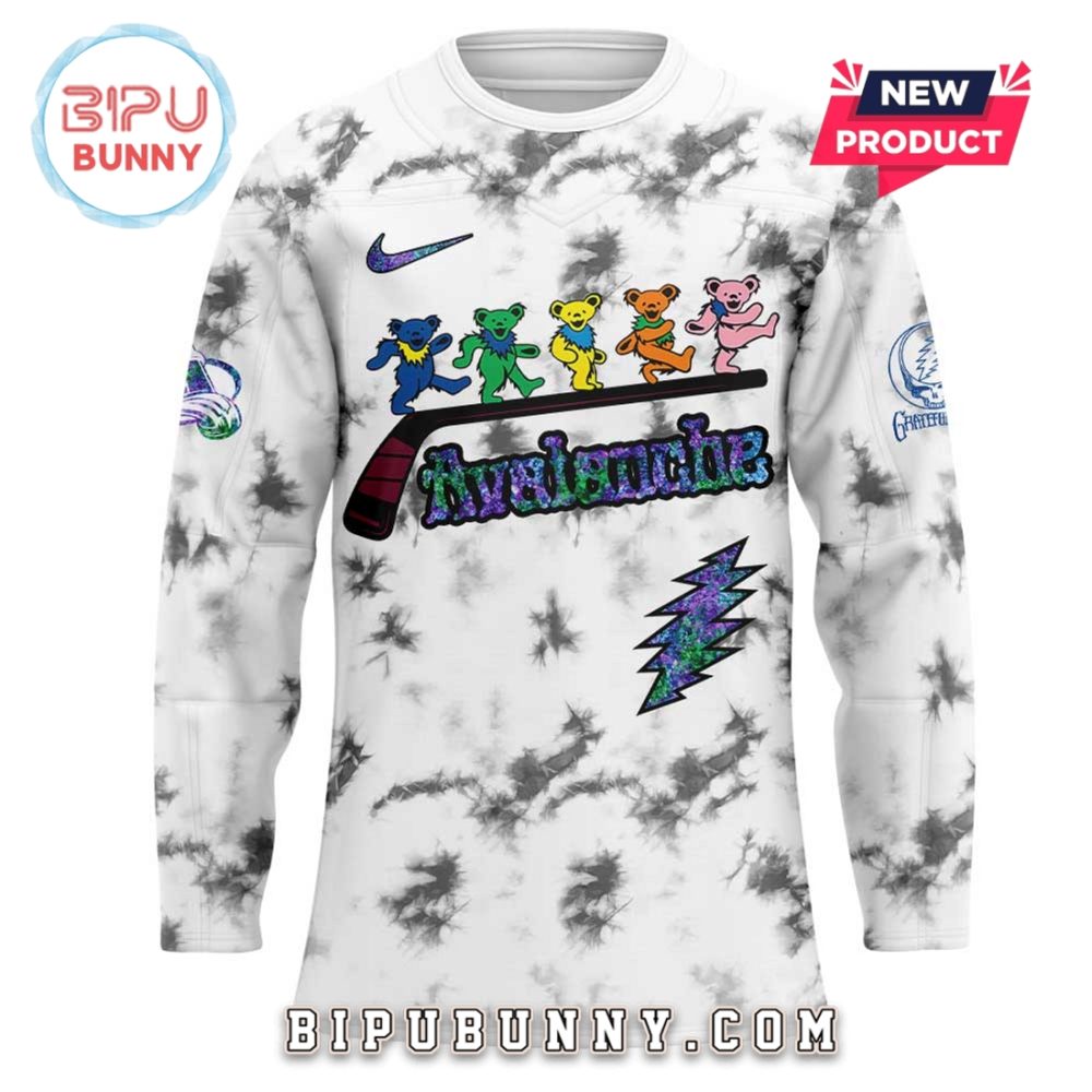 Colorado Avalanche Grateful Dead Night Hockey Jersey - Image 2