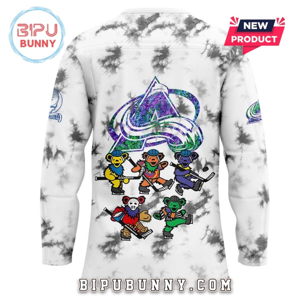 Colorado Avalanche Grateful Dead Night Hockey Jersey - Image 3
