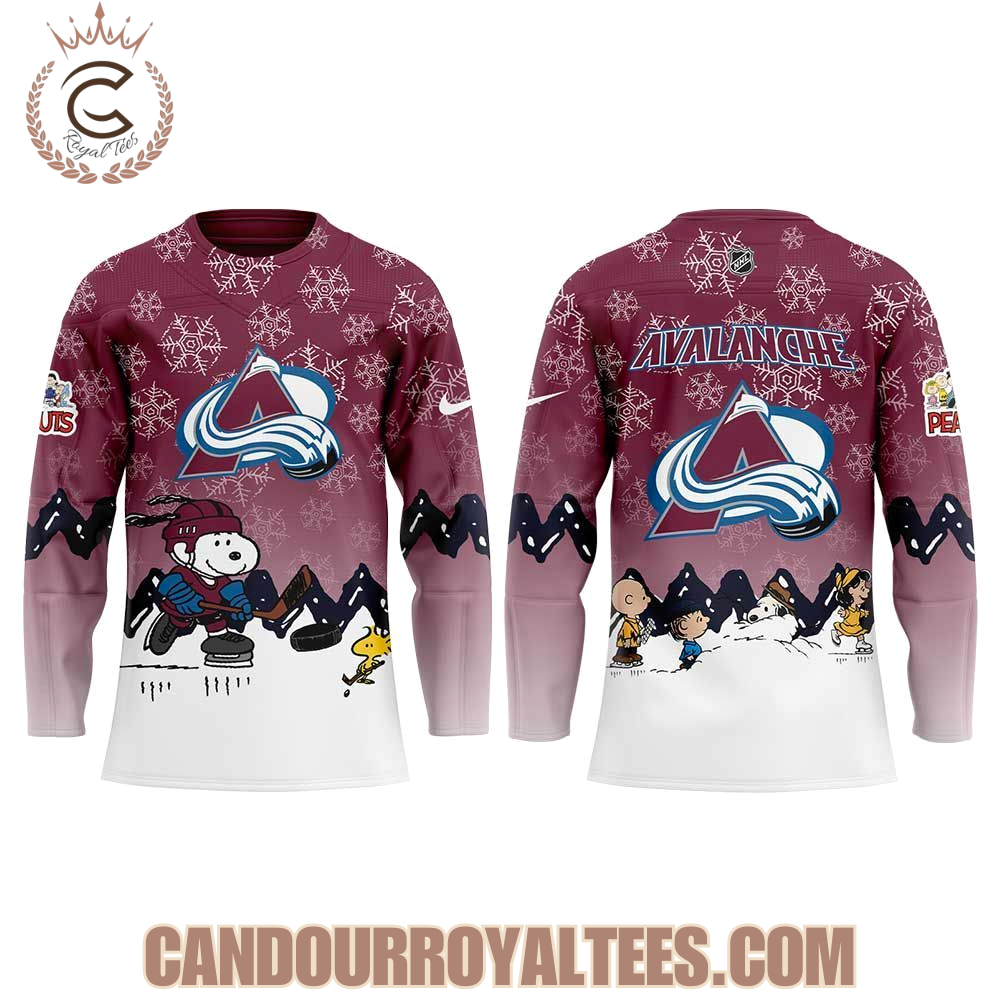Colorado Avalanche X Snoopy And Peanuts Hockey Jersey - Image 2