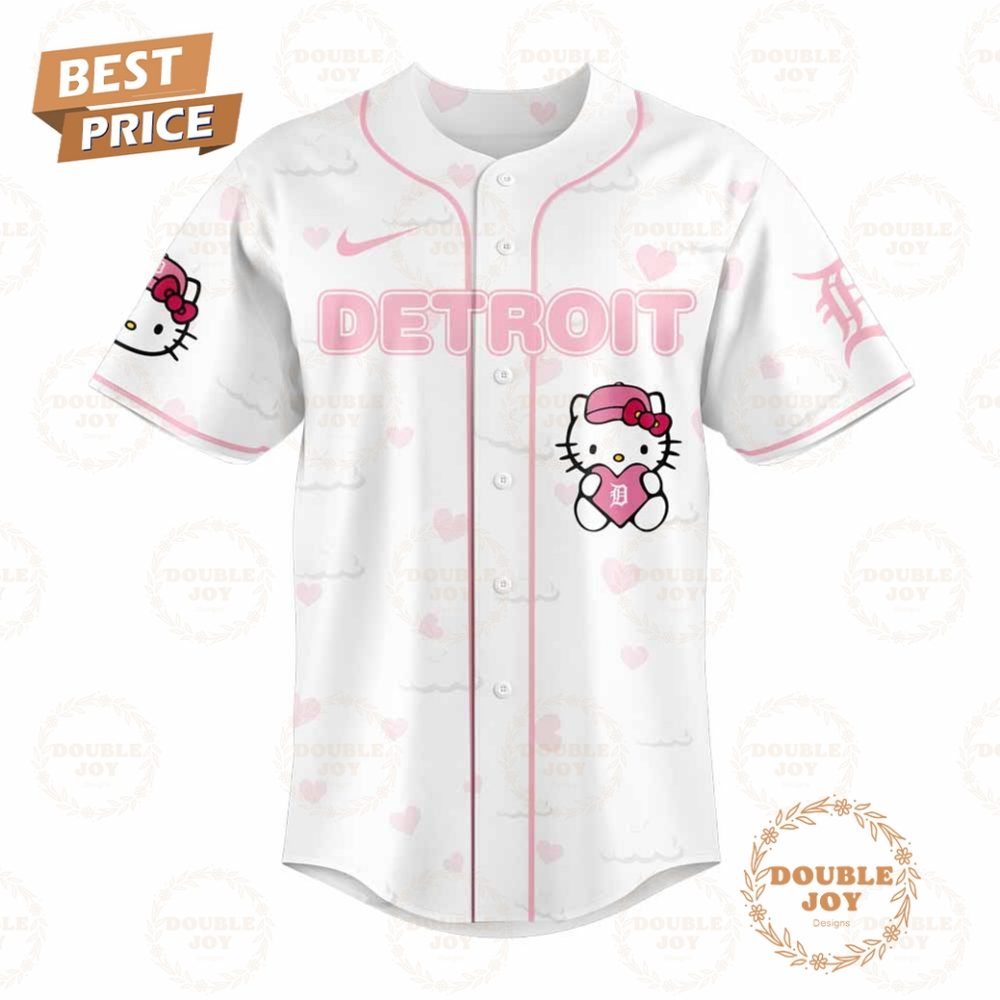Detroit Tigers Hello Kitty Night Plush 2025 Special Edition Baseball Jersey - Image 2
