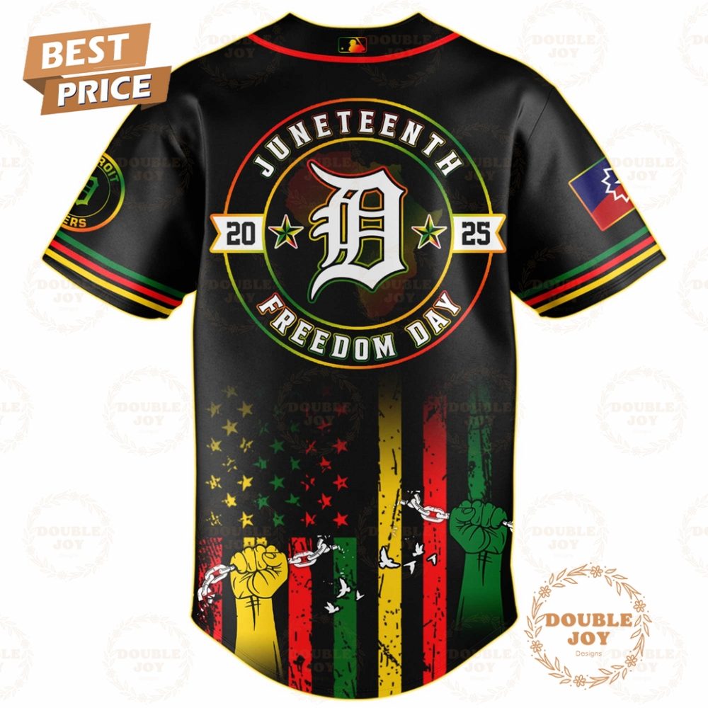 Detroit Tigers Juneteenth Freedom Day 2025 Special Edition Baseball Jersey - Image 3