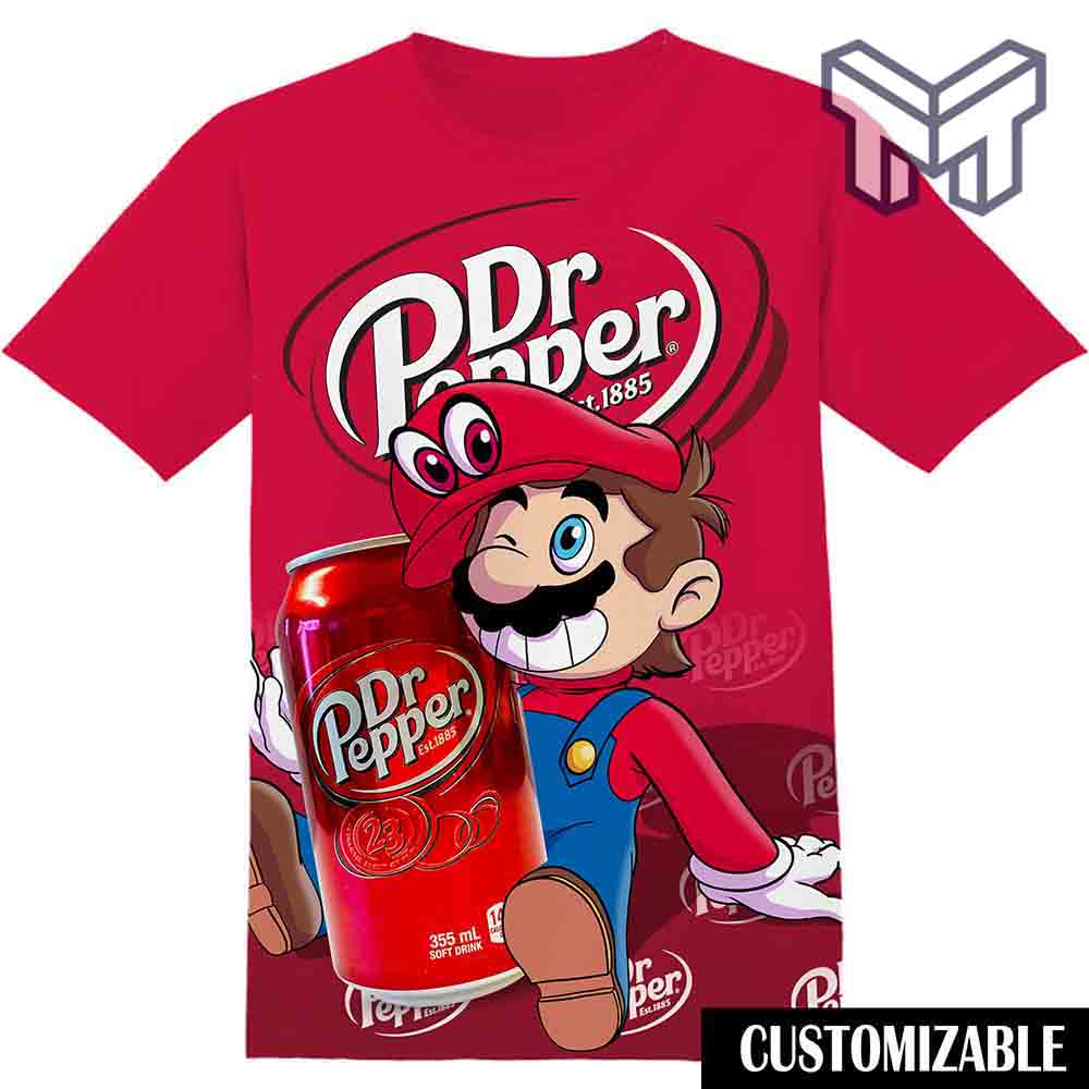 Dr Pepper Super Mario 3D T-Shirt ,All Over 3D Printed Shirts
