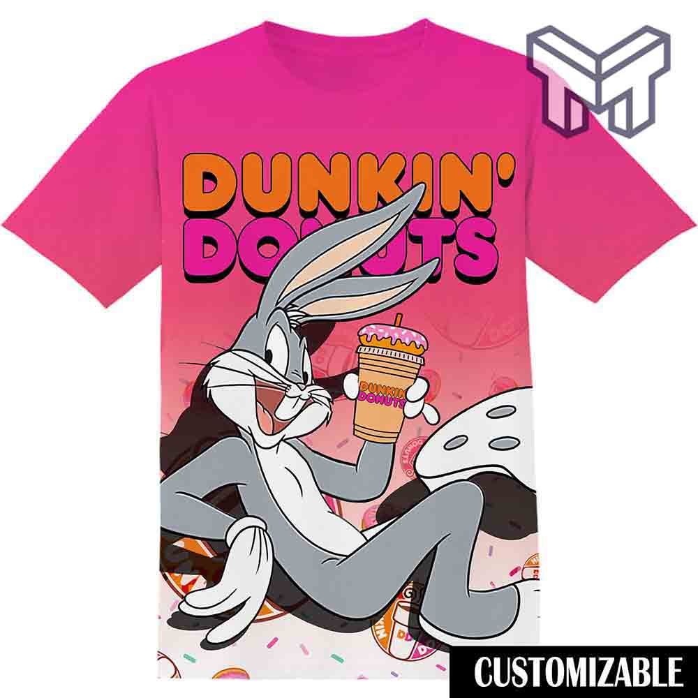 Dunkin Donuts Bugs Bunny 3D T-Shirt ,All Over 3D Printed Shirts - Image 2