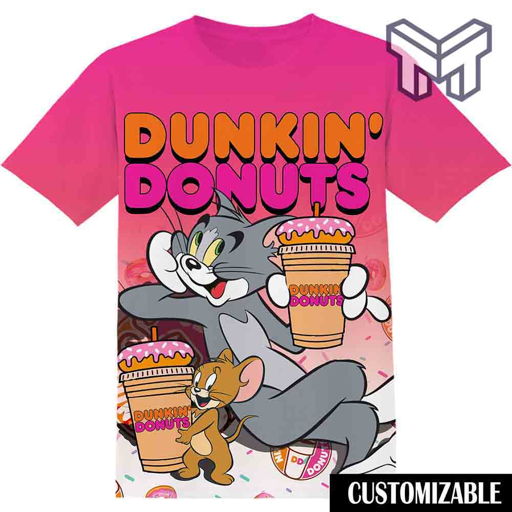Dunkin Donuts Tom And Jerry 3D T-Shirt ,All Over 3D Printed Shirts - Image 2