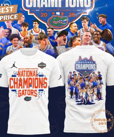 Florida Gators 2025 Ncaa Men'S Basketball National Champions T-Shirt, Hoodie - White