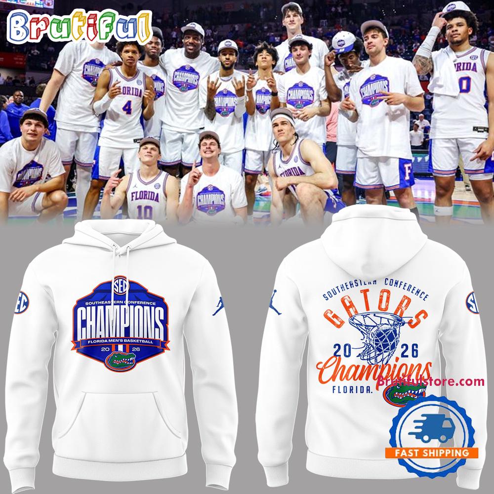 Florida Gators 2026 Men’S Basketball Champions Limited Edition White Hoodie