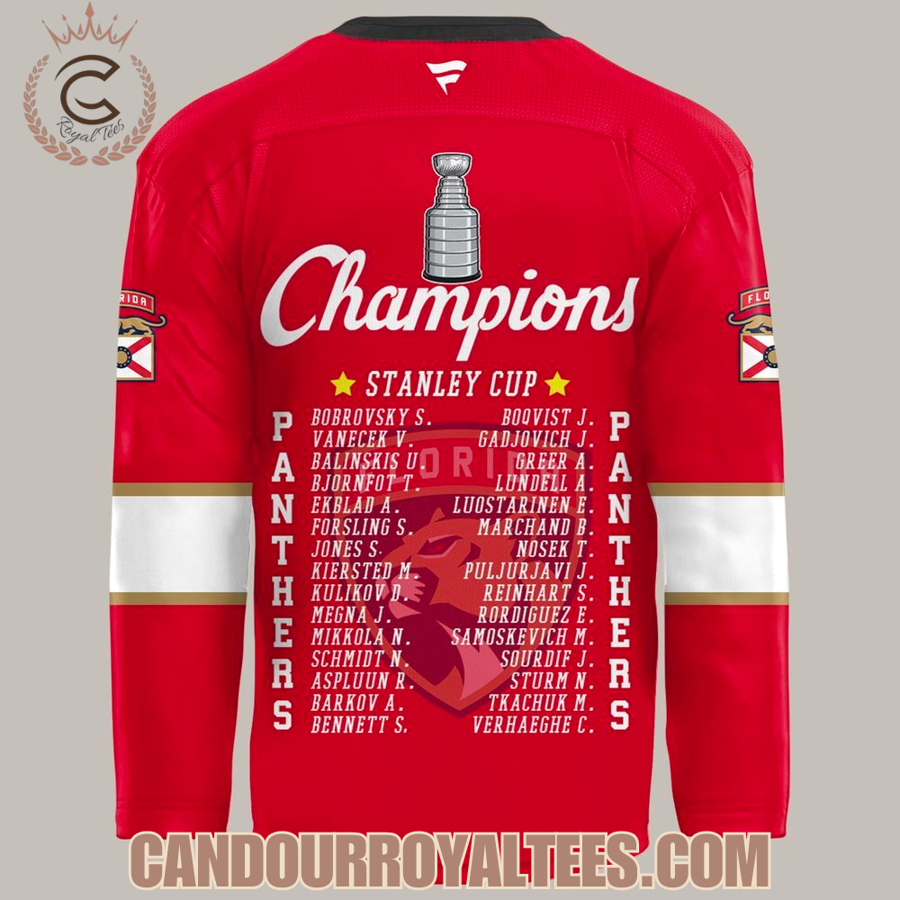 Florida Panthers Champion Nhl Stanley Cup 2025 Jersey - Image 3