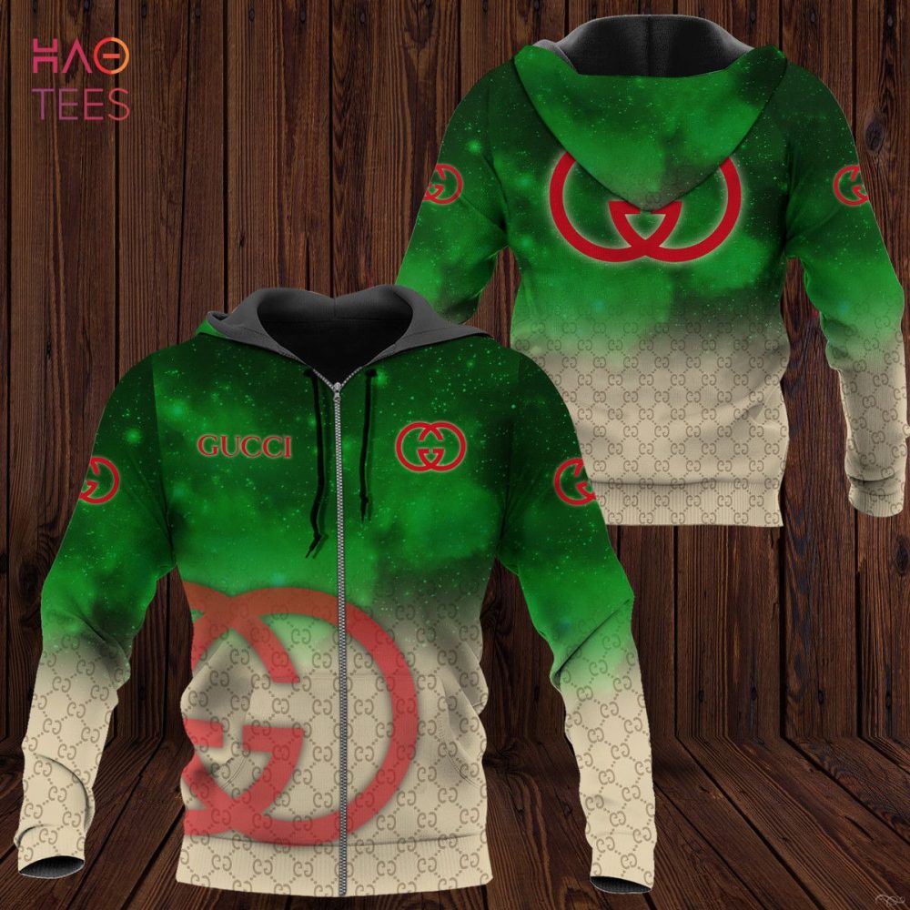 Best Gucci Brown Mix Green Luxury 3D Hoodie Limited Edition