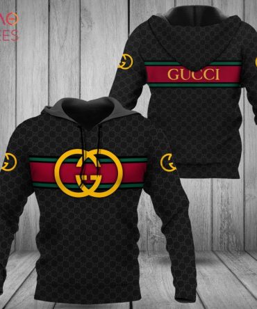 Best Gucci Full Printing Dark Color Luxury 3D Hoodie Limited Edition