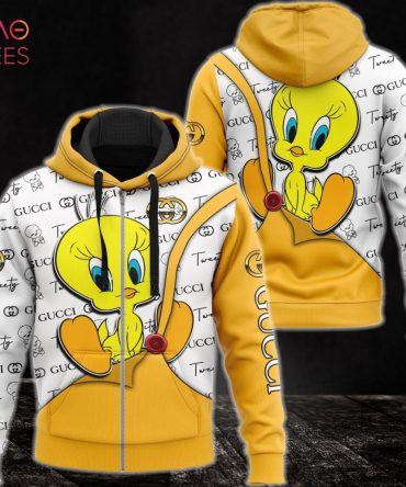 Best Gucci Gold Tweety Luxury 3D Hoodie Limited Edition