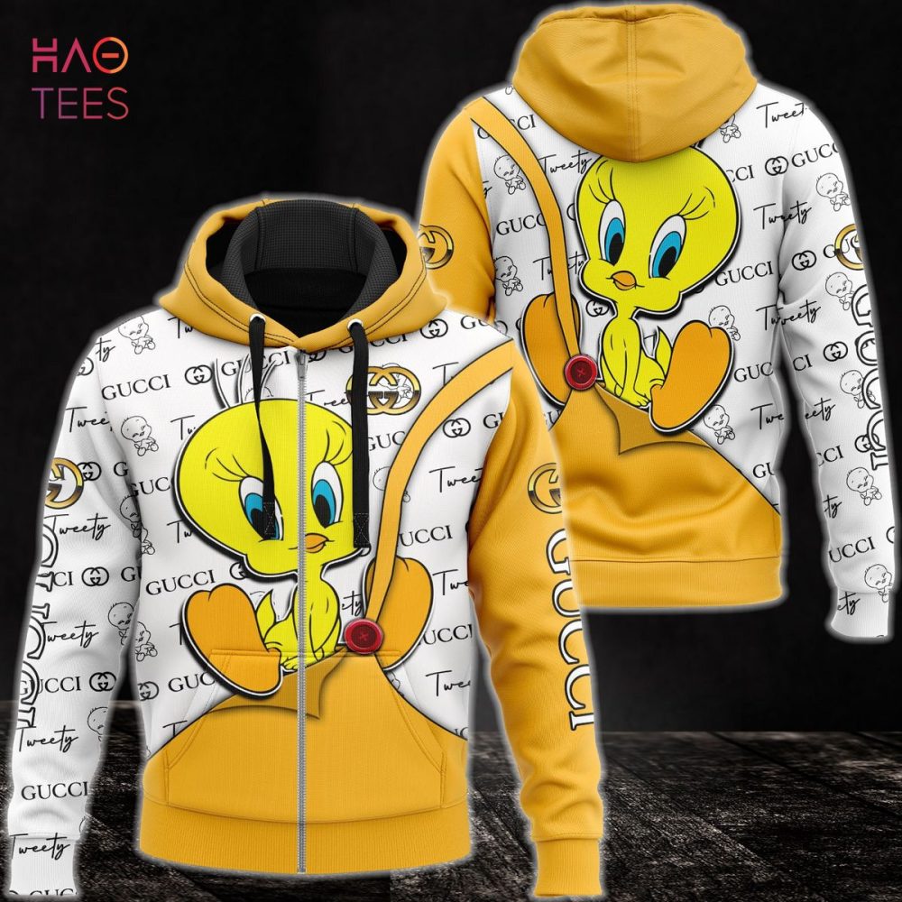 Best Gucci Gold Tweety Luxury 3D Hoodie Limited Edition