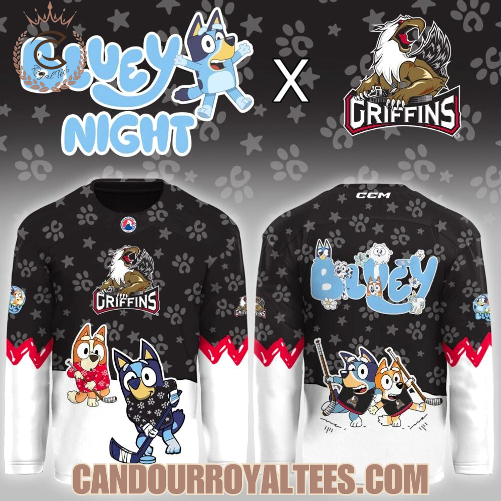 Grand Rapids Griffins Bluey Night Game Hockey Jersey