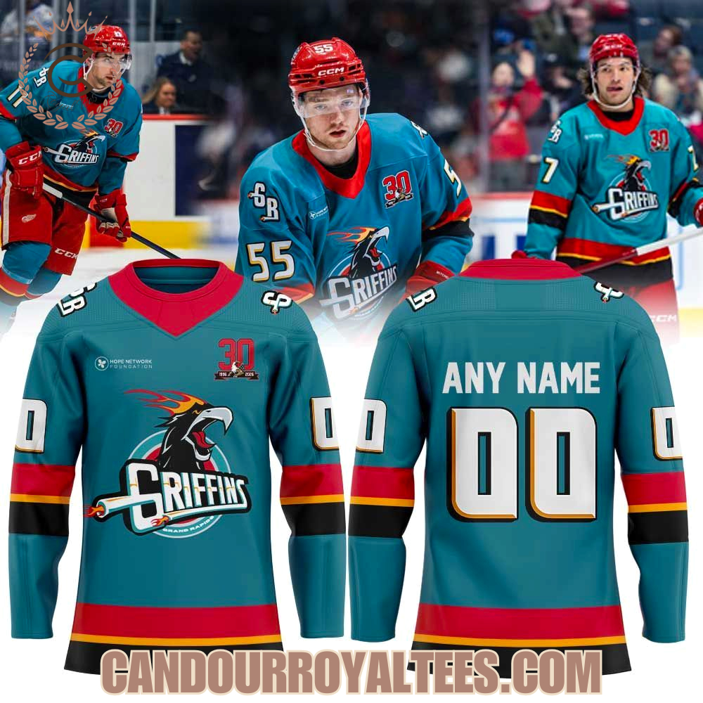 Grand Rapids Griffins Hat Tricks And Hoops Night Jersey