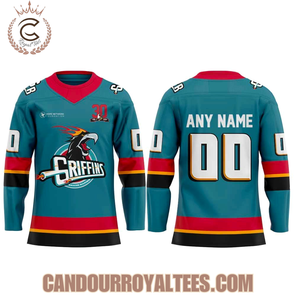 Grand Rapids Griffins Hat Tricks And Hoops Night Jersey - Image 2