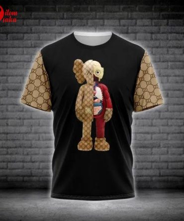 Gucci Kaws Black T-Shirt Luxury Brand Outfit For Men Women