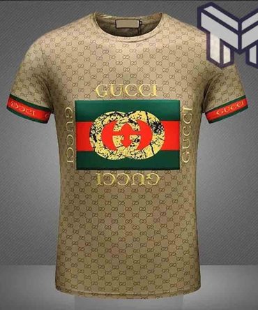Gucci Shirt, Gucci Beige Luxury Brand Premium T-Shirt Outfit For Men Women