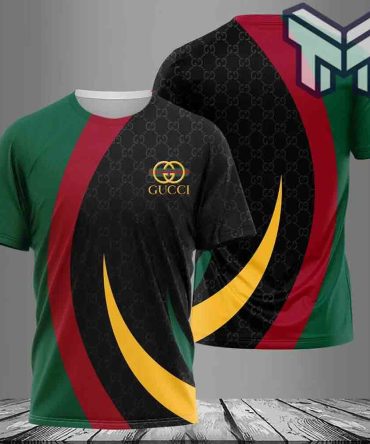 Gucci Shirt, Gucci Green Black Luxury Brand T-Shirt Outfit For Men Women