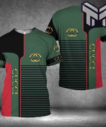 Gucci Shirt, Gucci Green Black Luxury Brand T-Shirt Outfit For Men Women