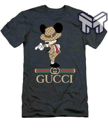 Gucci Shirt, Gucci Mickey Black Luxury Brand T-Shirt Gift For Men Women Special Gift