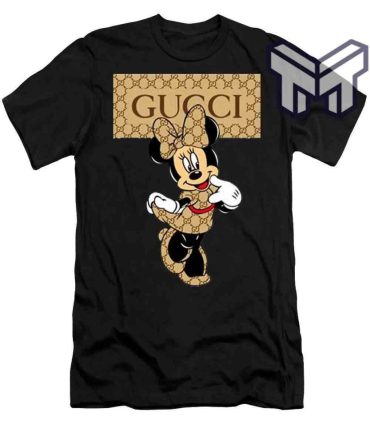 Gucci Shirt, Gucci Minnie Mouse Black Luxury Brand T-Shirt Gift For Men Women Special Gift